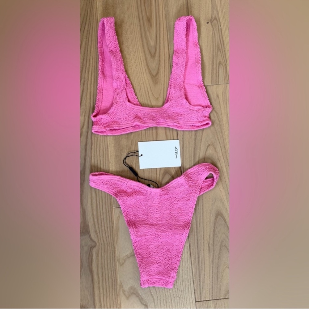 Bond-eye Swim Bikini Set Scout Bikini Top and Scene Bikini Bottom NWT Ribbed OS - Picture 6 of 13